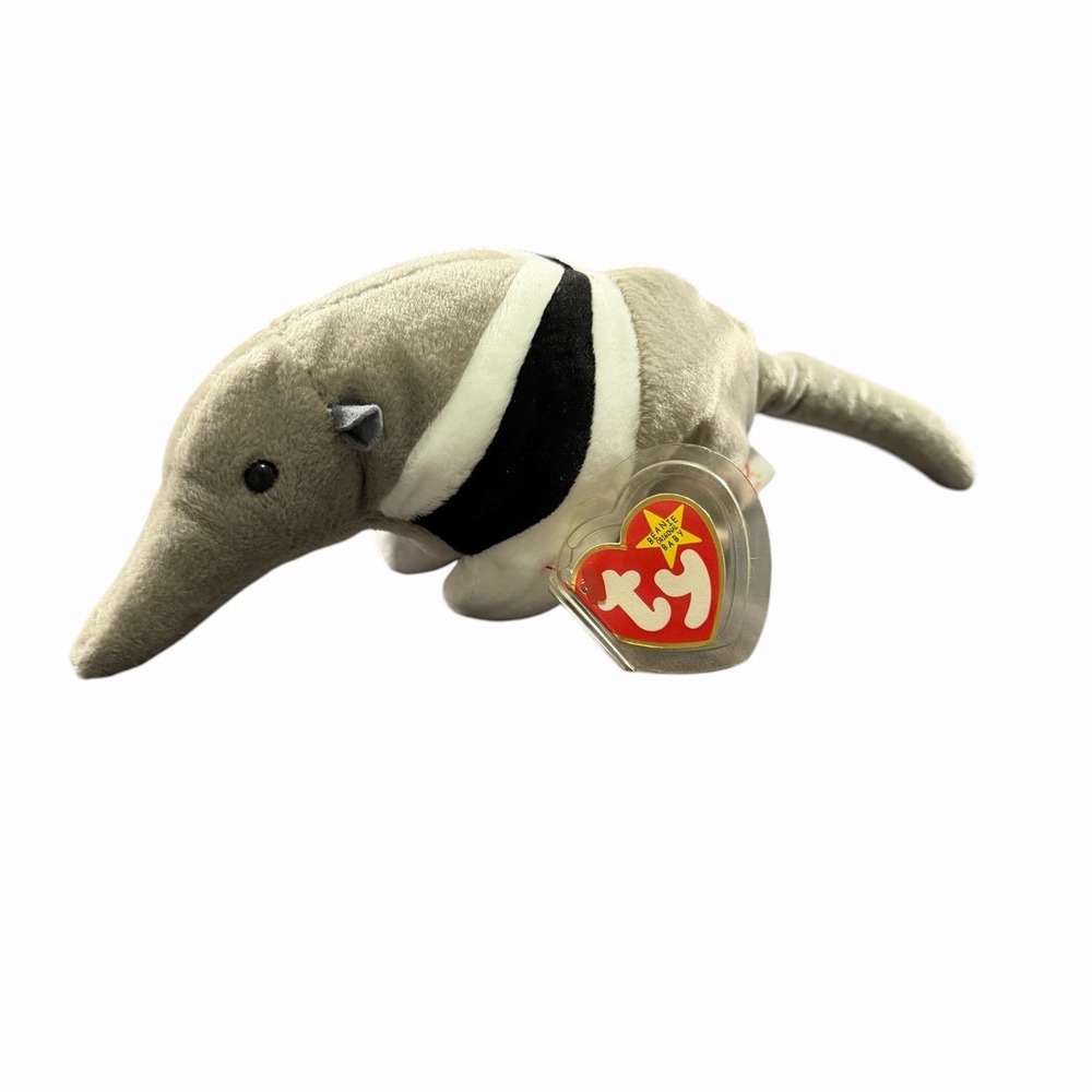 Ty Beanie Baby ANTS The Anteater With Hang Tag - Rare 1st Generation Tag Errors
